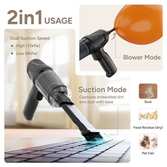 Portable Air Duster Wireless Vacuum Cleaner