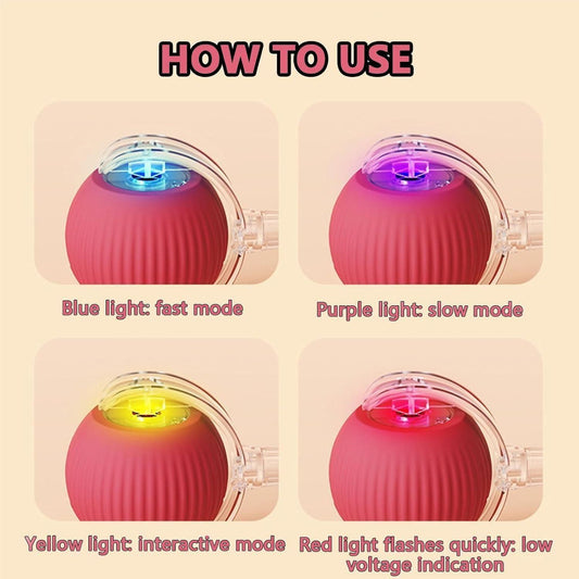 LED Rolling Ball,Interactive Cat Ball Toy