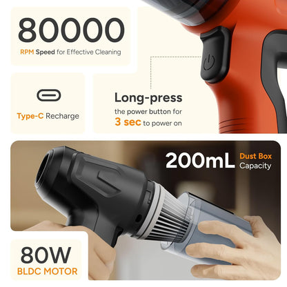 Portable Air Duster Wireless Vacuum Cleaner